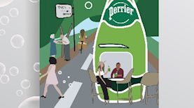 מים מוגזים Perrier אמנות תל אביב, צילום: הבצפר